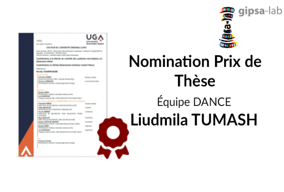Nomination de Liudmila TUMASH au Prix de Thèse du GdR MAC/Club EEA